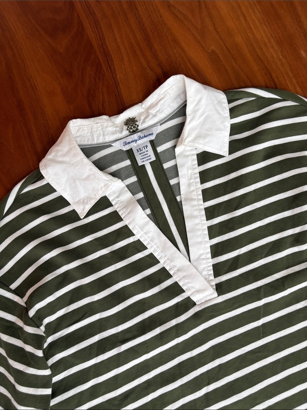 Tommy Bahama Jovanna Rugby Dress in Olive Tree Size XS - Picture 7 of 10